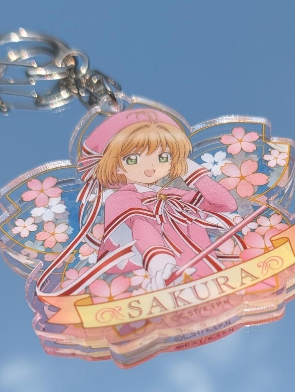 2018 Cardcaptor Sakura Clear Card Flower Keychain